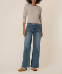 Kut From The Kloth - Maya High Rise Wide Leg Patch Pockets Jeans