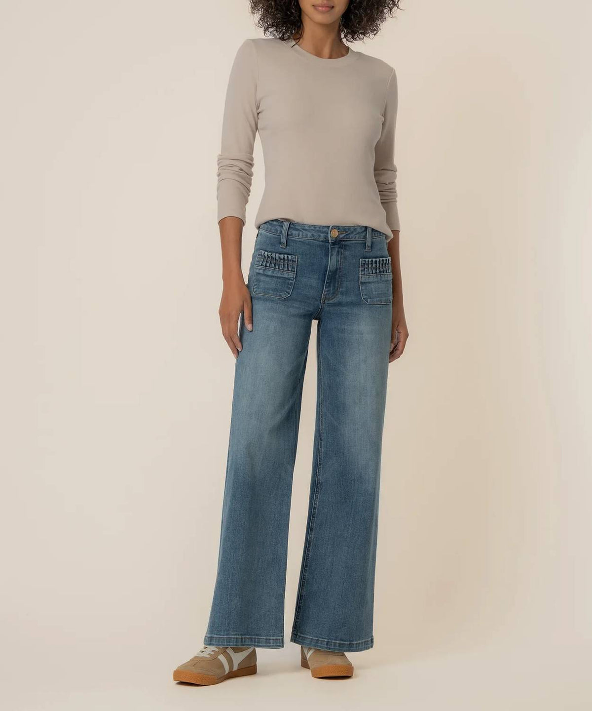 Kut From The Kloth - Maya High Rise Wide Leg Patch Pockets Jeans