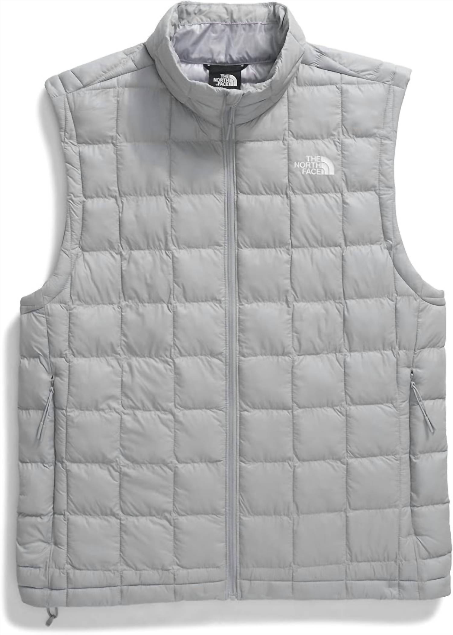 THE NORTH FACE ThermoBall Eco Vest in meld grey - men's jacket - detail view