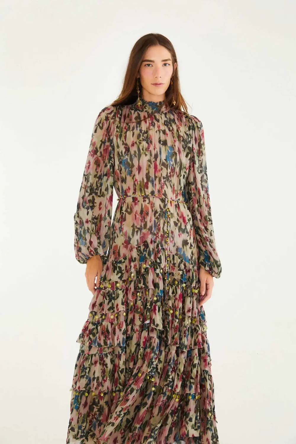 Farm Rio - Blurry Tiny Flowers Maxi Dress