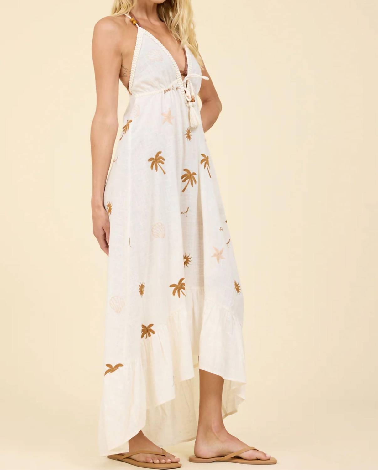 Surf Gypsy - Embroidered Sun And Sand Maxi Dress