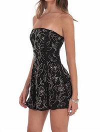 Lucy In The Sky - Women's That Girl Beaded Strapless Mini Dress