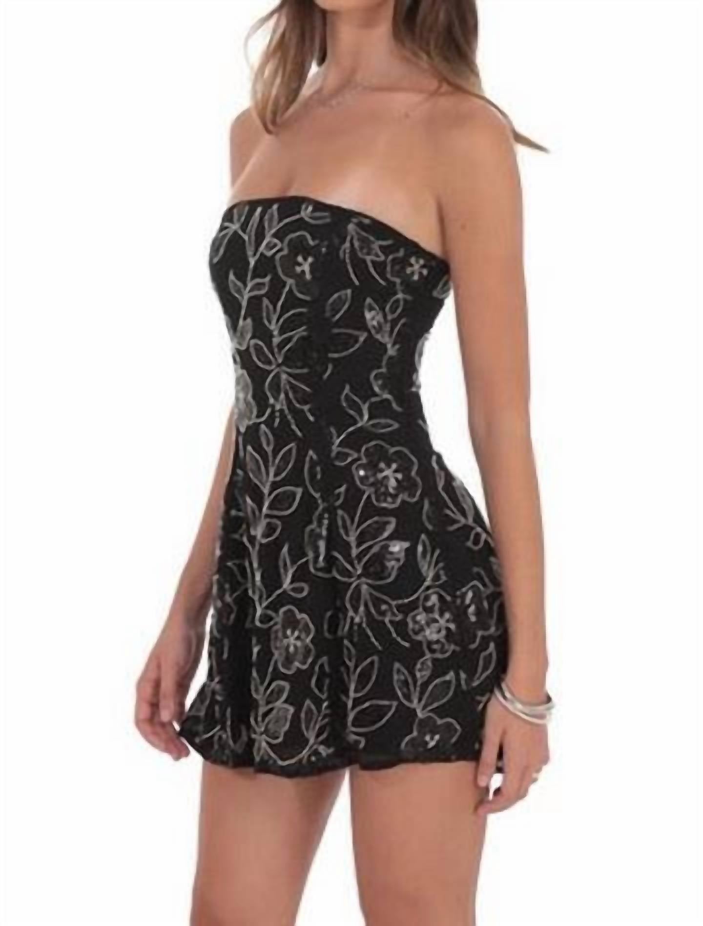 Lucy In The Sky - Women's That Girl Beaded Strapless Mini Dress