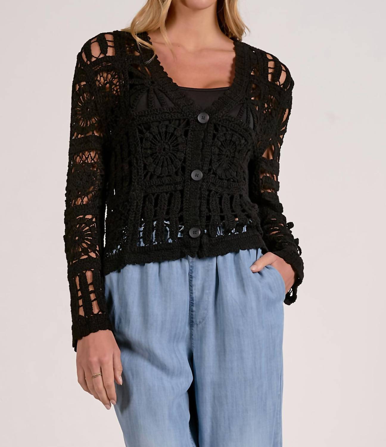Elan - Women's Blake Crochet Cardigan