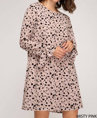 Dalmatian Print Sheath Dress