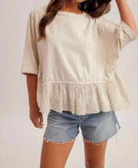 Hem & Thread - Women's Katie Lace Ruffle Top