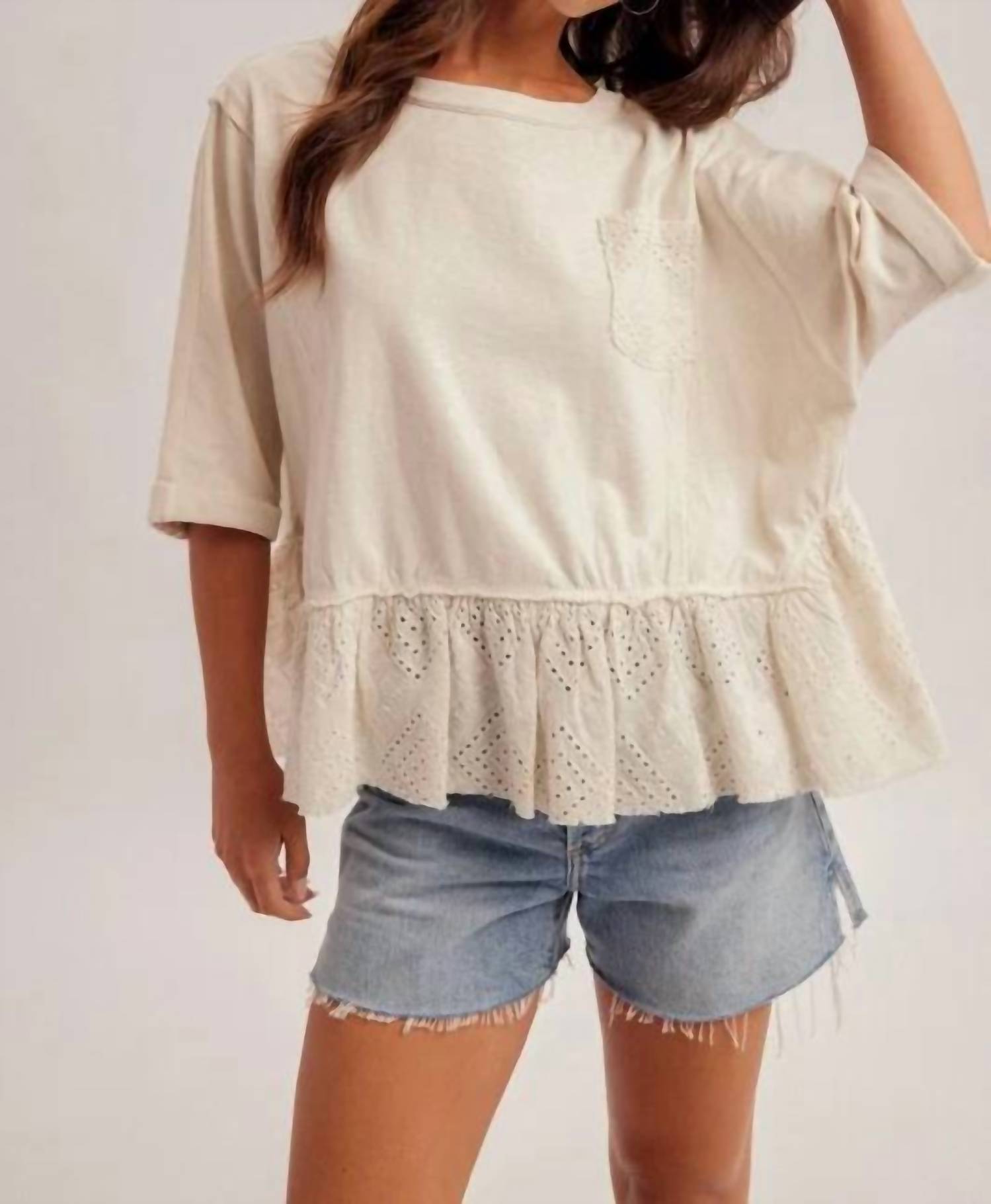 Hem & Thread - Women's Katie Lace Ruffle Top