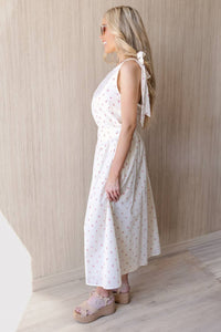 In February Cherry Picked Top And Skirt Set in white red - women's tank top - detail view
