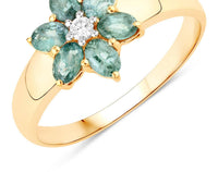 Diana M Jewels Women's Oval Natural Alexandrite Fashion Ring (0.81 Ct) - Delicate in 18k yellow gold - women's jewelry