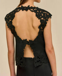 cult gaia Destry Open Back Top in black - women's blouse - view 4