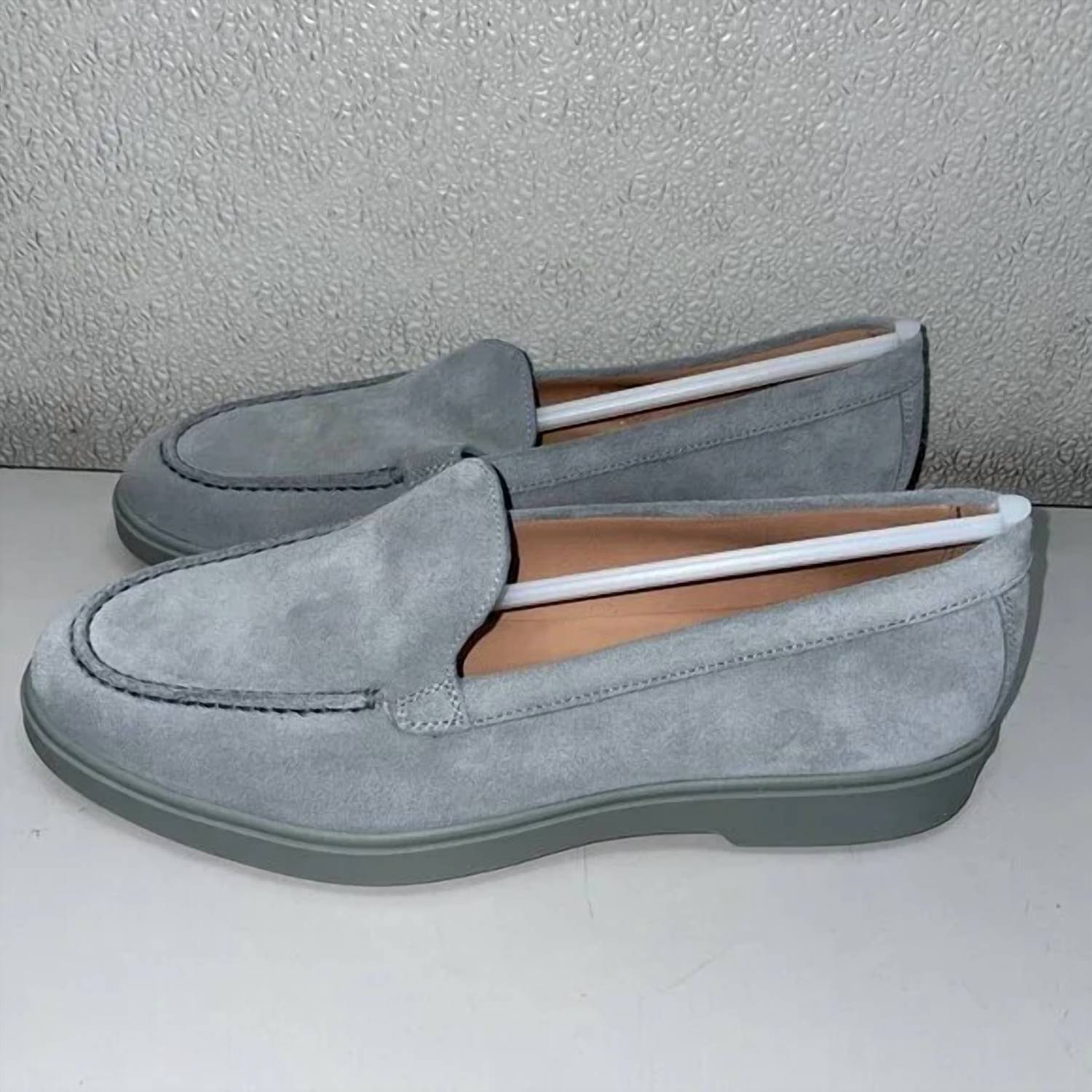 Santoni Men's Yaltamoc Suede Loafers in blue - men's loafer - view 4