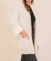 Timing - Chunky Knit Open Front Cardigan