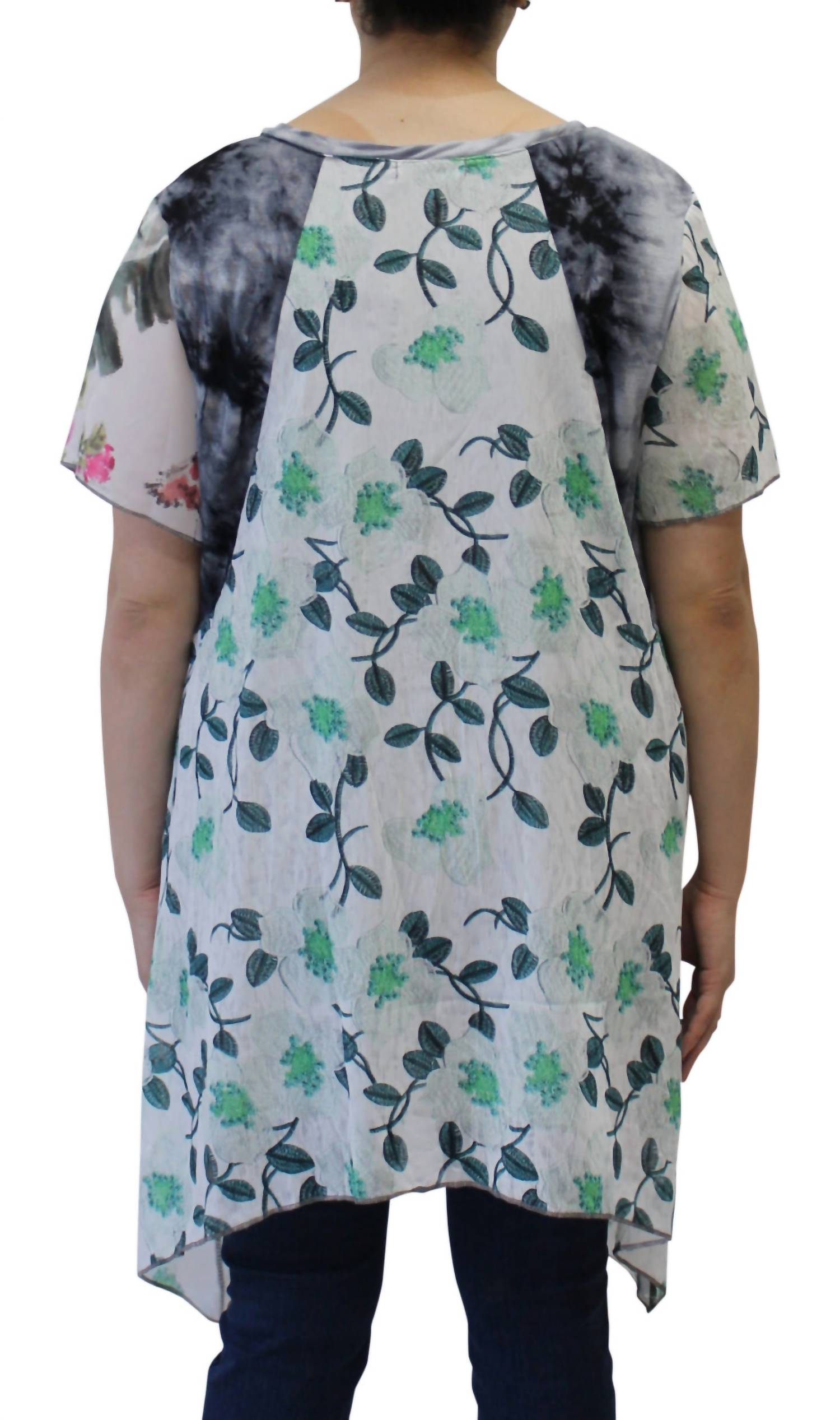Lv Collection - Patchwork Long Tunic Top