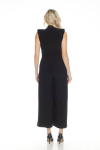 Joseph Ribkoff - Wrap Neck Cropped Wide Leg Jumpsuit