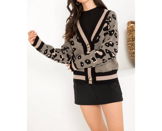 Thml - Cheetah Knit Cardigan