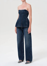 Agolde - Lara Sleeveless Denim Corset Top