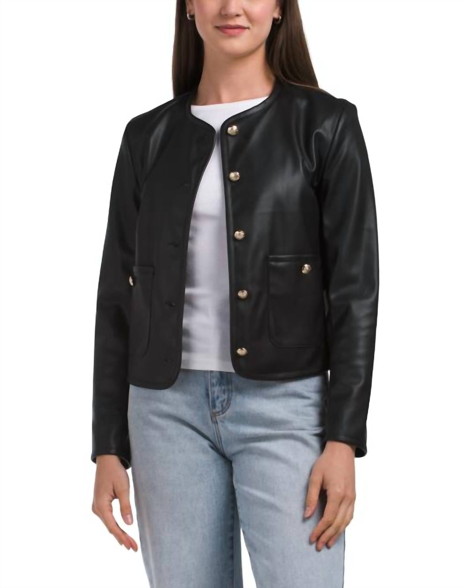 Jude Connally - Faux Leather Hope Jacket