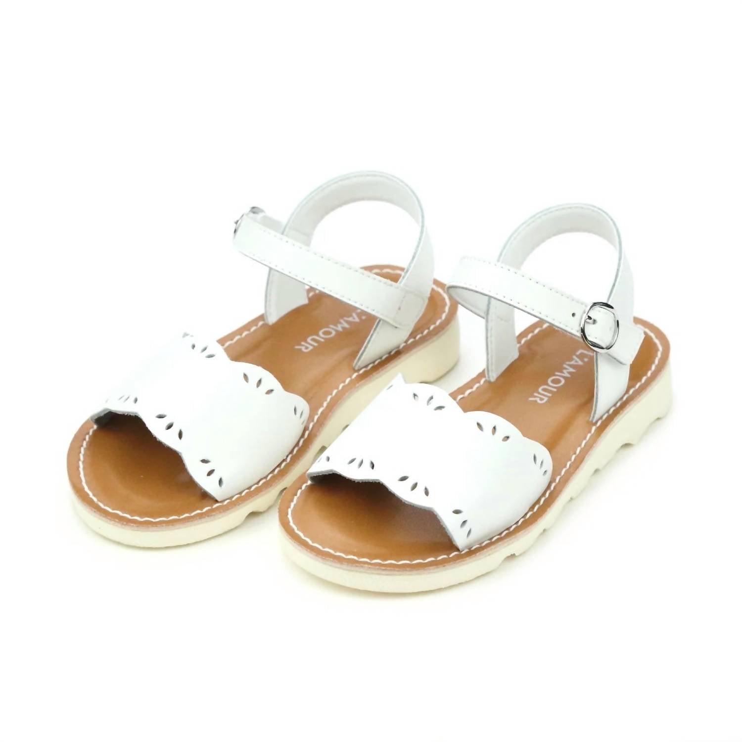 L'Amour - Girl's Ella Scalloped Sandal