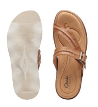 Clarks Women's Brynn Madi Flat Sandal in light tan leather - women's sandal - view 5