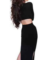 Lblc The Label - Kim Long Sleeve Open Back Dress