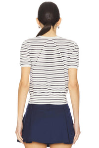 Rag & Bone - Dina Stripe Short Sleeve Cardigan