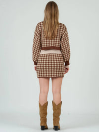 Lucca - Sweater Knit Cardigan And Skirt Set