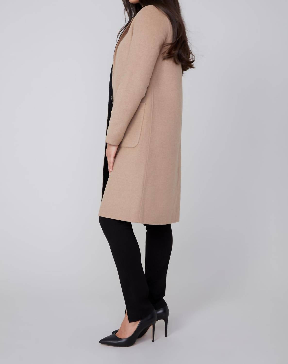 Renuar Just Hanging Around Reversible Jacket in tan black - women's jacket - view 8
