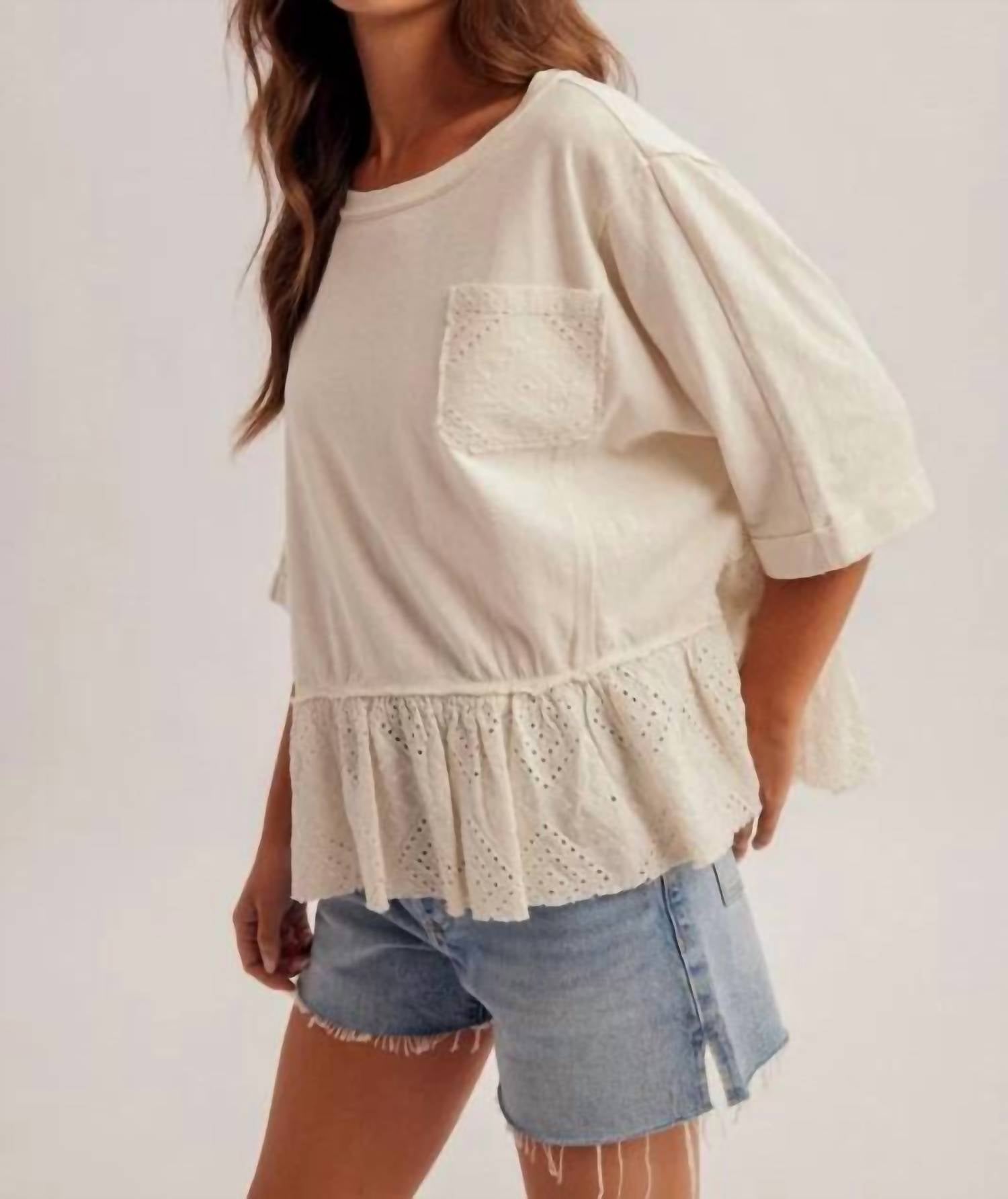 Hem & Thread - Women's Katie Lace Ruffle Top