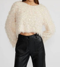 Lucy Paris - Erna Cropped Knit Sweater