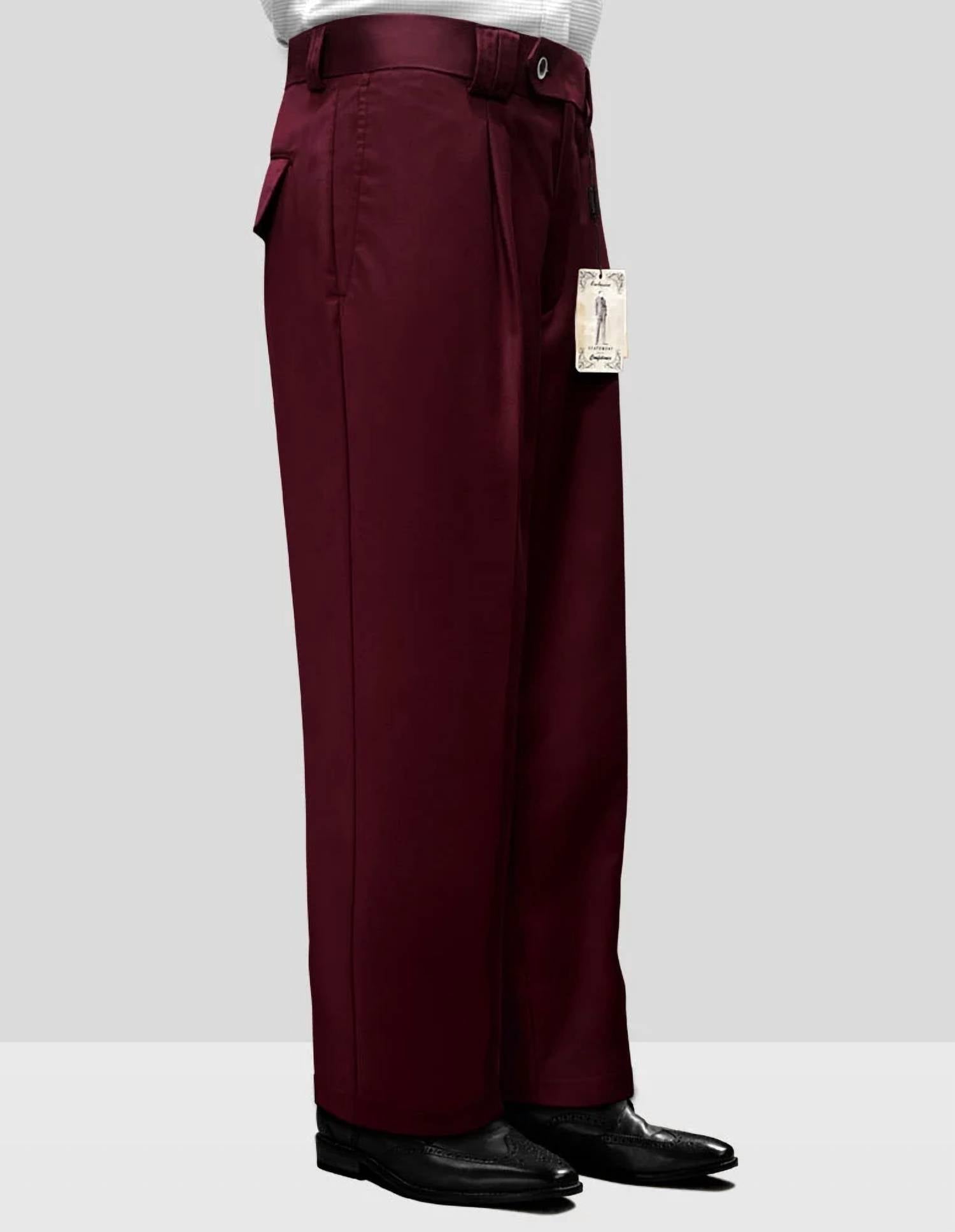 Statement Suits - Men’s Solid Color Wide Leg Dress Pants