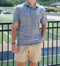JOHNNIE-O Auburn Huron Polo in heather grey - men's shirt
