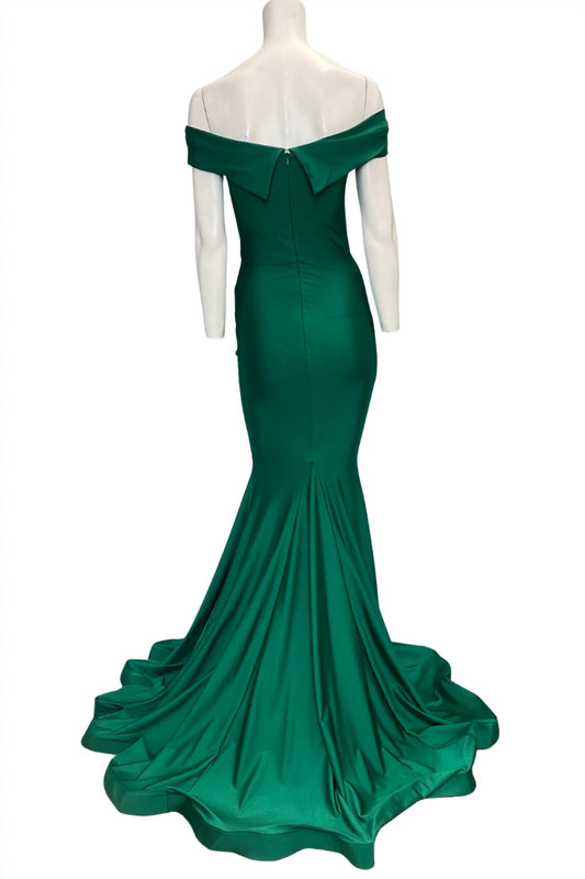 Classic Off the Shoulder Evening Gown