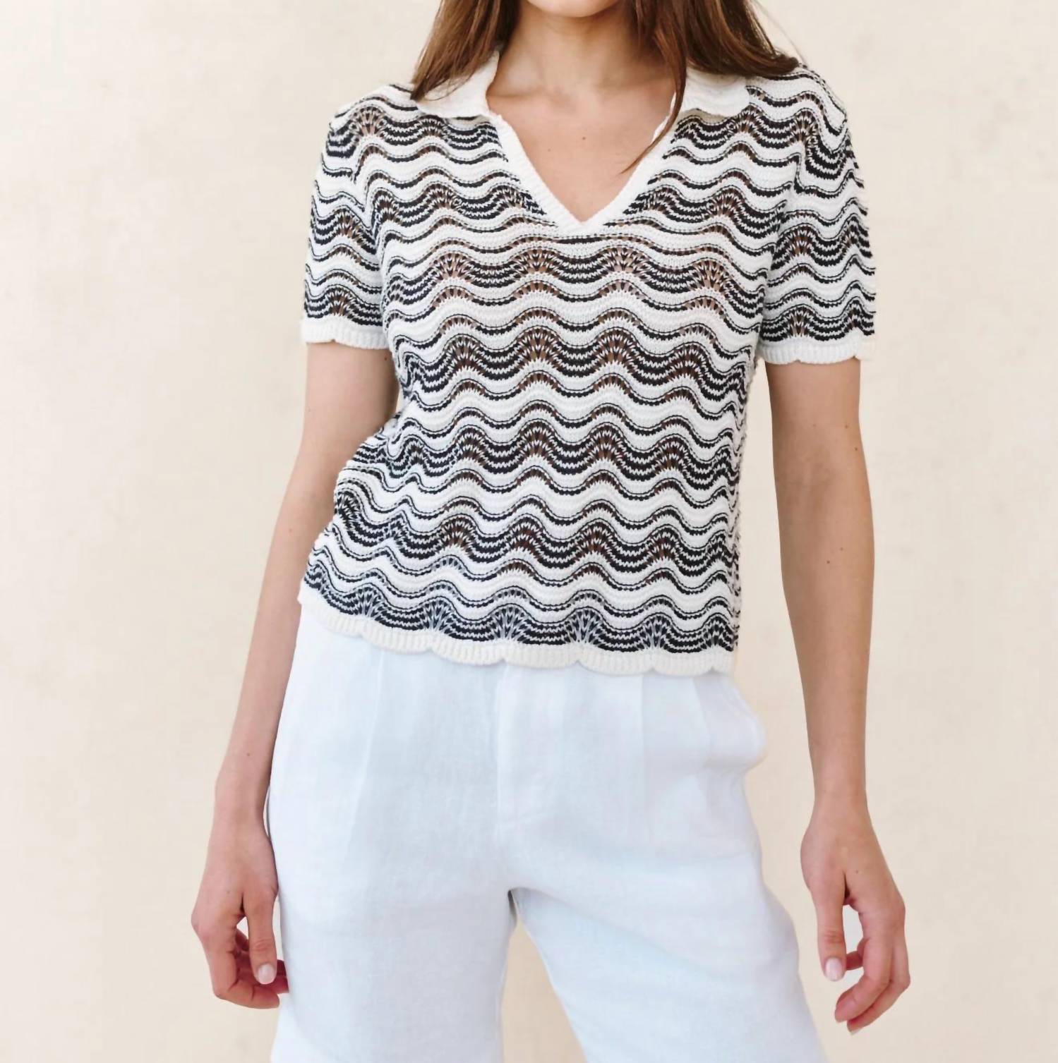 Bella Dahl - Short Sleeve Collar Sweater