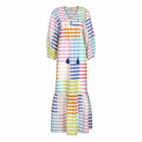 Sunshine Tienda - Colorful Copa Stripe Dress