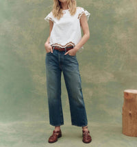 The Great. - The Super Bloom Eyelet Top