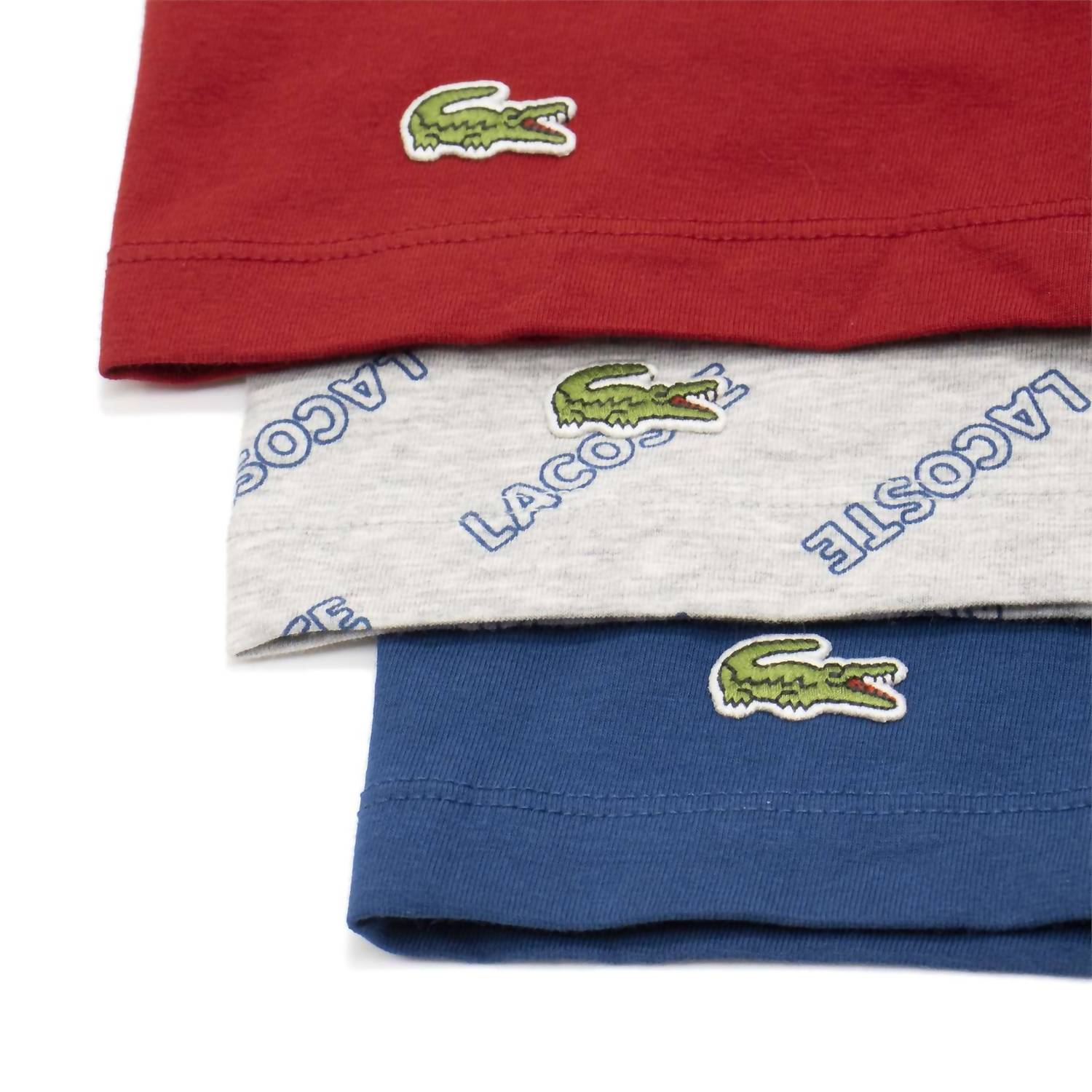 Lacoste - Men's All Over Print 3-pack Jersey Trunks