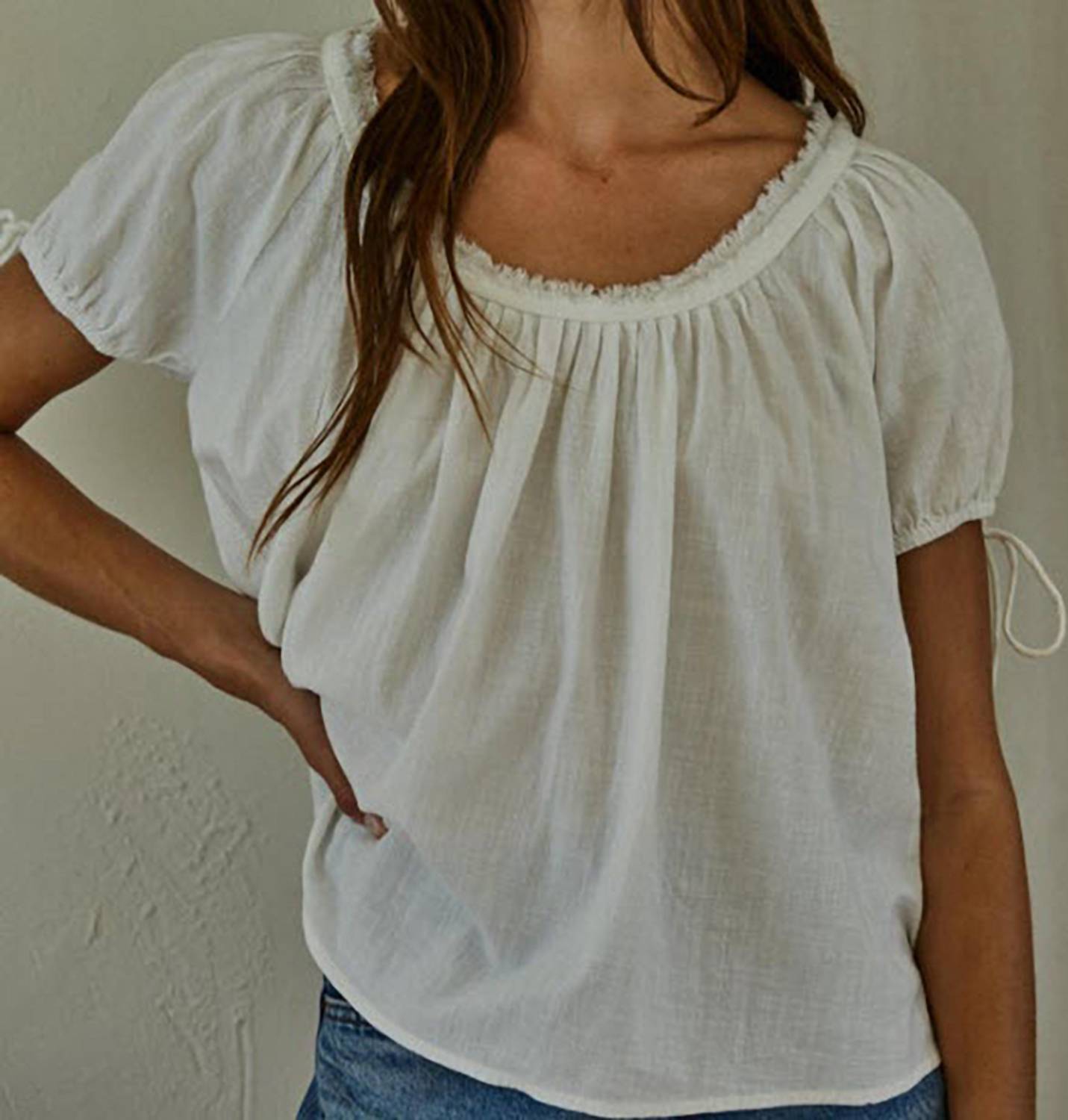 By Together - Charmed Tie Detail Sleeve Top