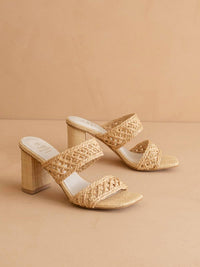 Oasis Society - Women's Barbara Woven Double Band Heel Sandal