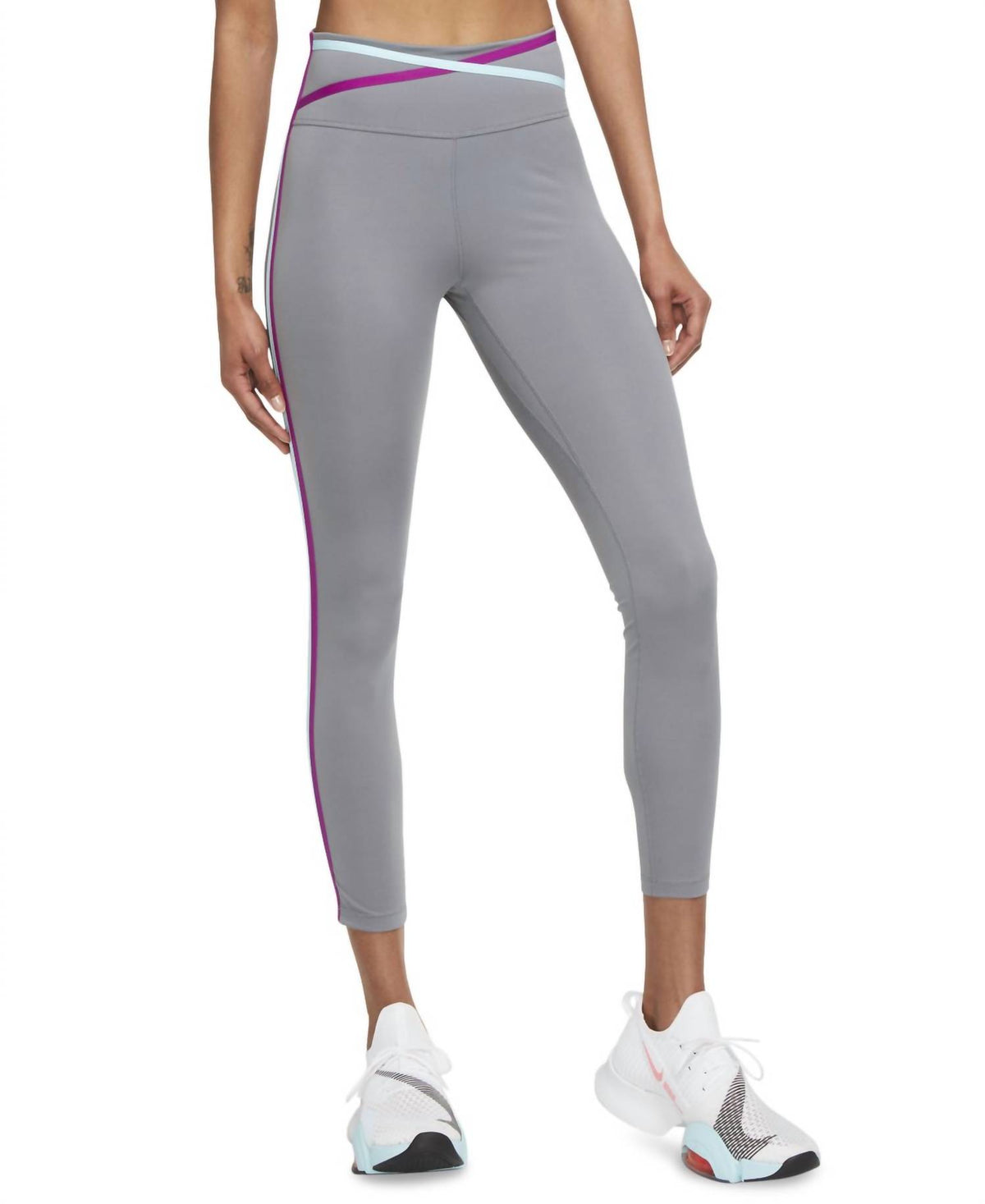 Nike - Dri-fit One Mid-Rise 7/8 Taped Leggings