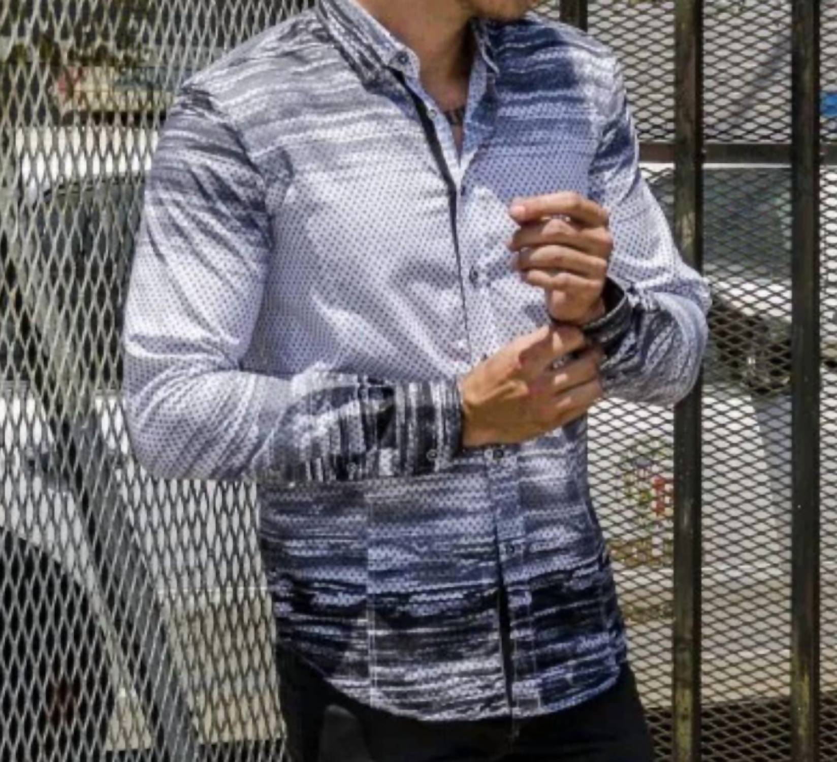 Eight X - Button Down Print Shirt With Paisley Trim