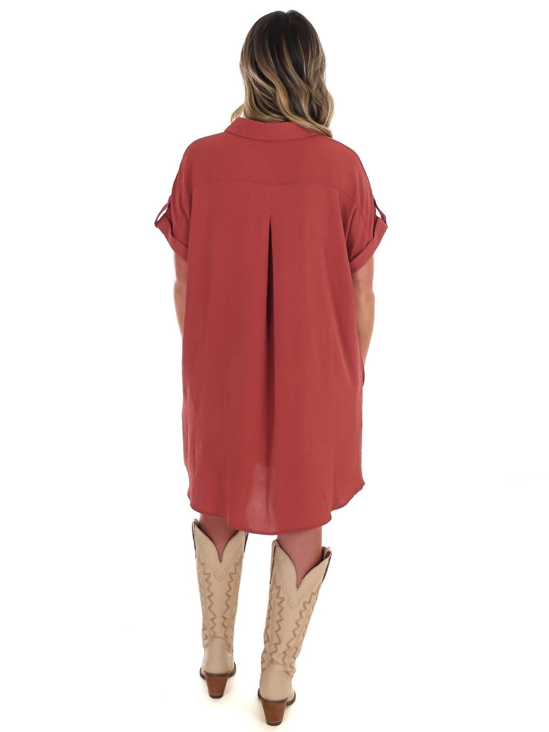 She + Sky - All the Reason Button Up Shirt Dress