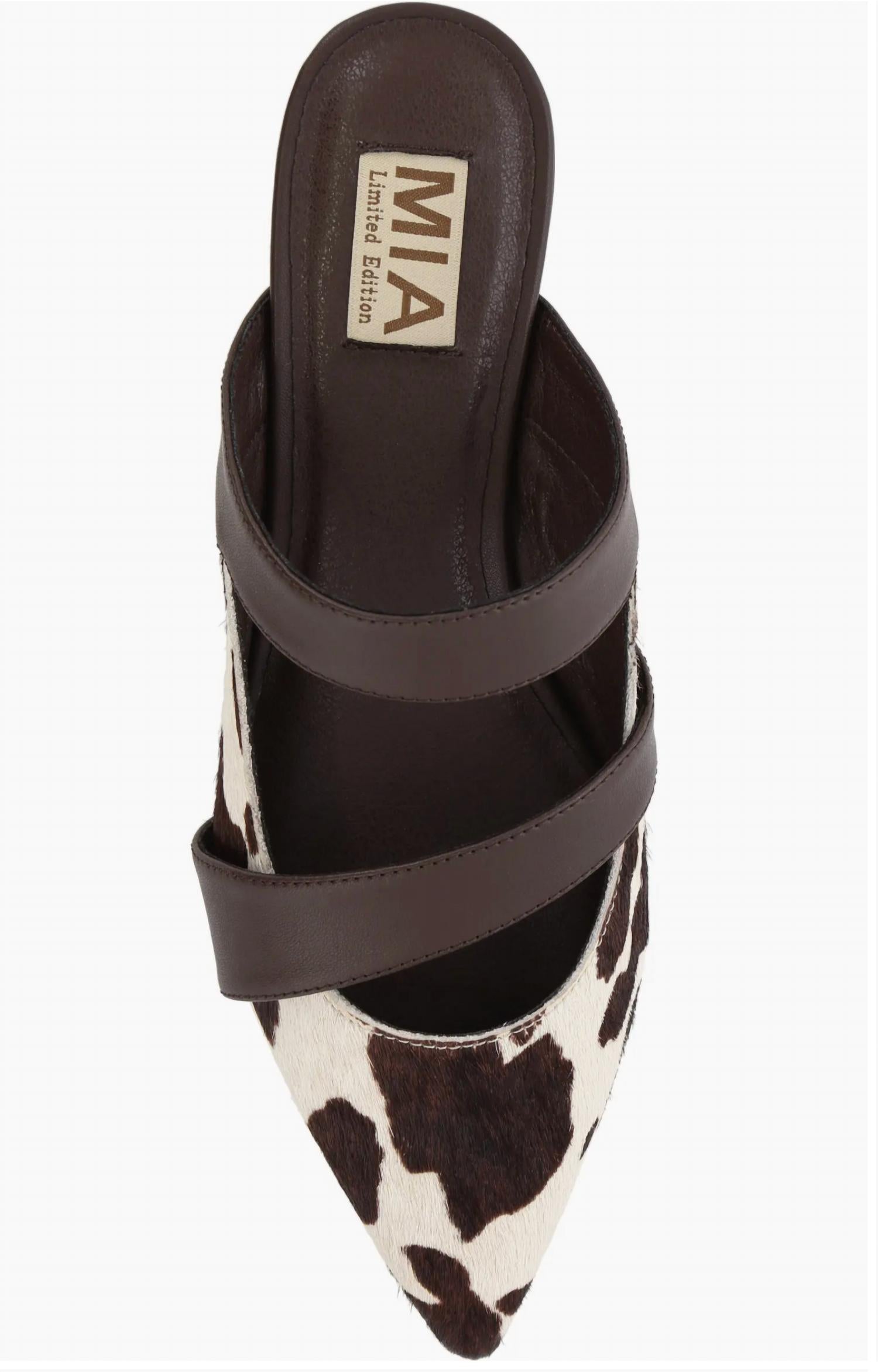 Mia - Women's Abie Cow Print Mules