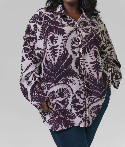 Marie Oliver - Nico Button Down Long Sleeve Blouse - Plus