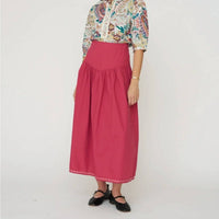 Sonmer - Geometric Embroidery A-line Skirt