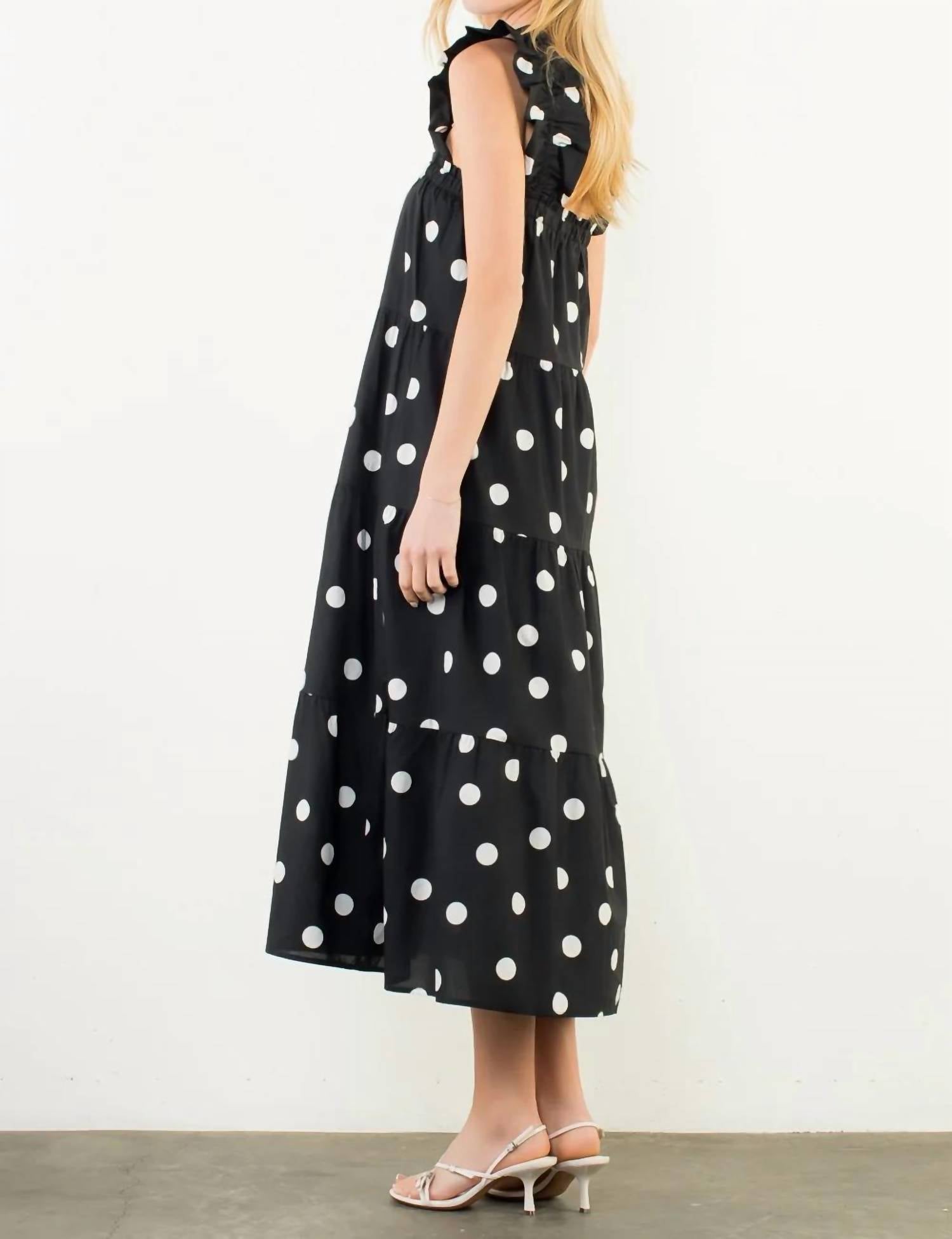 Thml - Amy Ruffle Sleeve Tiered Midi Dress