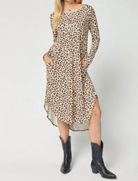 Entro - Leopard Midi Dress