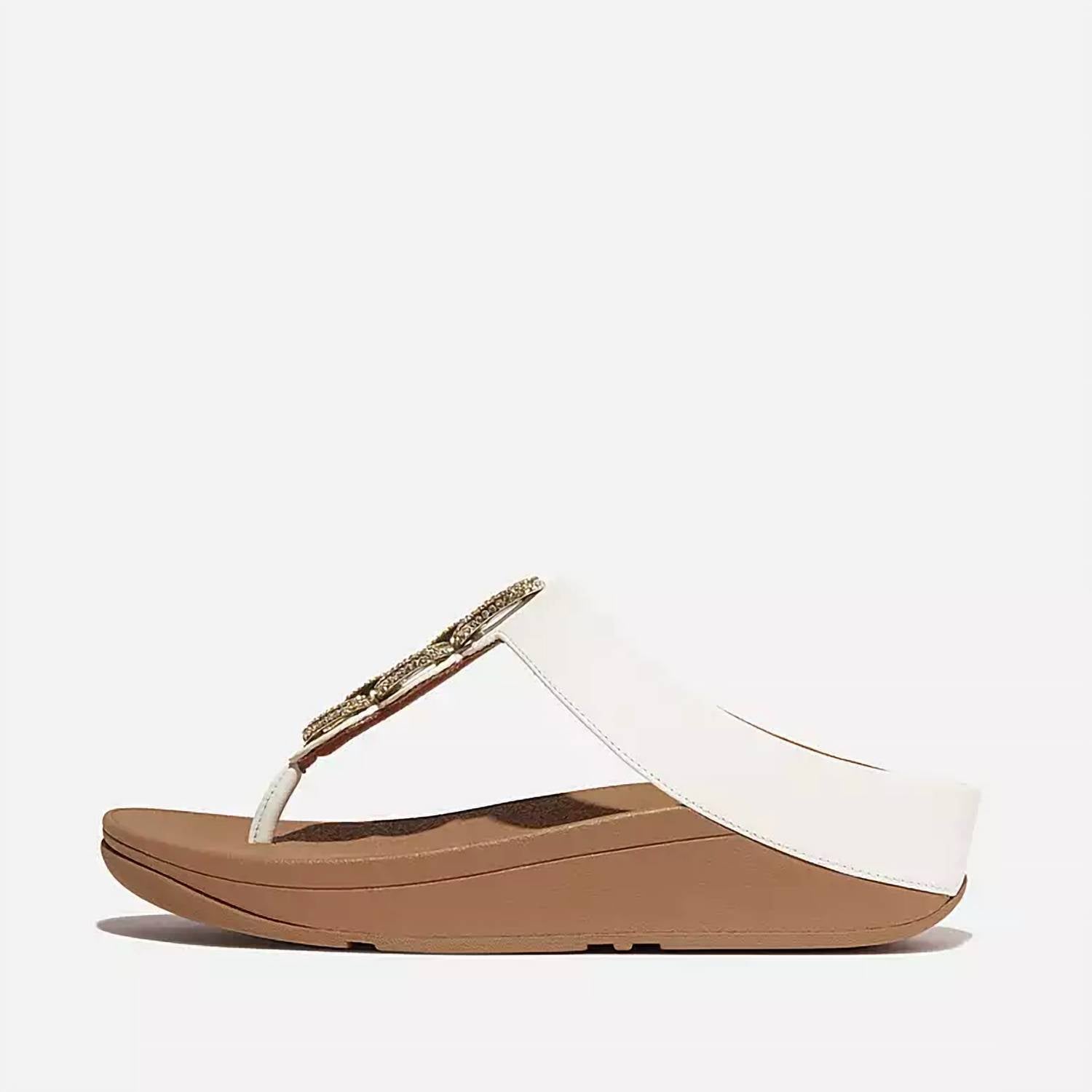 Fitflop - Women's Fino Crystal-chain Toe-post Sandals