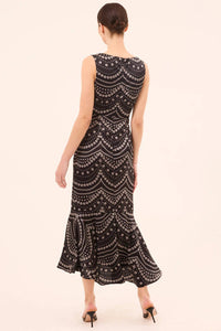 Misa Los Angeles - Patricia Stranded Pearls Satin Dress