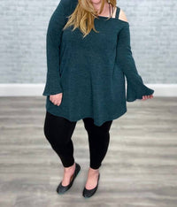 P & Rose - Cold Shoulder Detail Top With Ruffle Sleeves