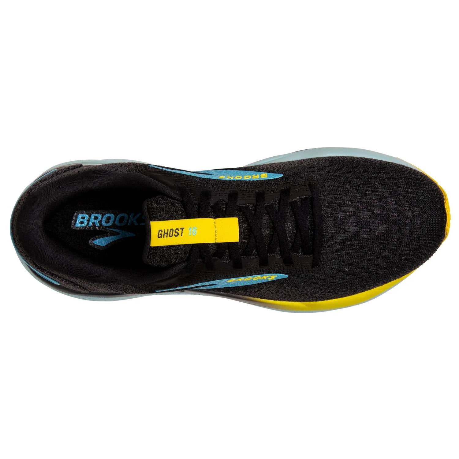 BROOKS Men's Ghost 16 Running Shoes in black forged iron blue - men's shoe - view 5